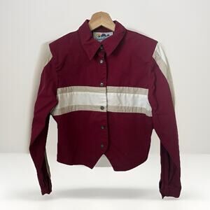 Vtg 80’s Western Cropped Embroidered Rodeo Barrel Racer Top